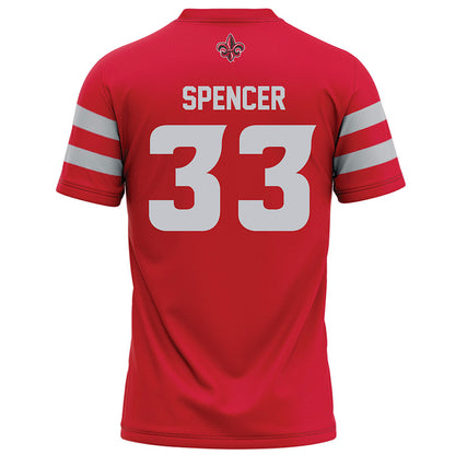 Louisiana - NCAA Football : AJ Spencer - Red Football Jersey-1