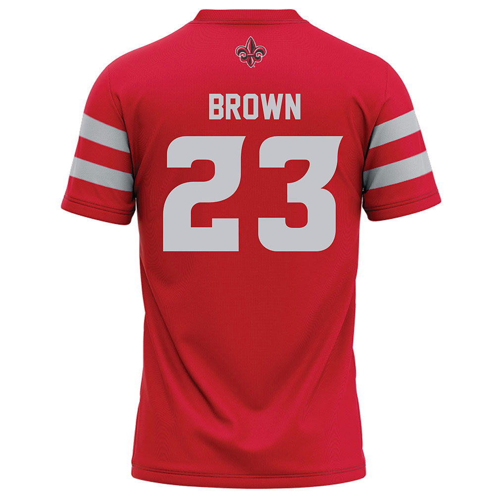 Louisiana - NCAA Football : Omarion Brown - Red Football Jersey-1