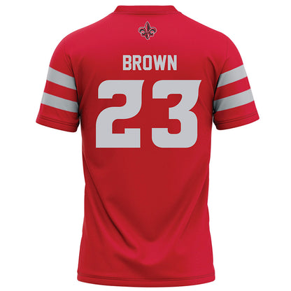 Louisiana - NCAA Football : Omarion Brown - Red Football Jersey-1