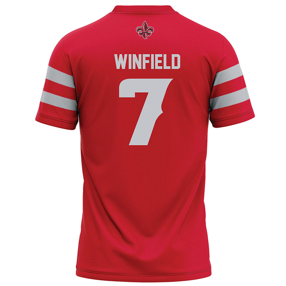 Louisiana - NCAA Football : Lunch Winfield - Red Football Jersey-1