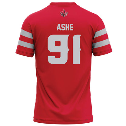 Louisiana - NCAA Football : Priest Ashe - Red Football Jersey-1