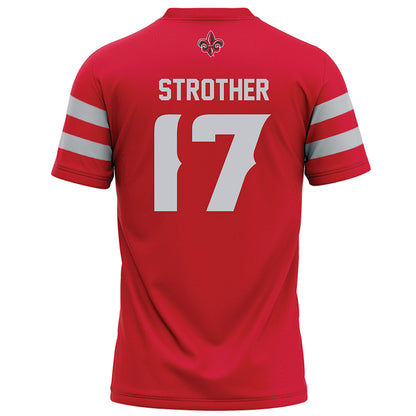 Louisiana - NCAA Football : Landon Strother - Red Football Jersey-1