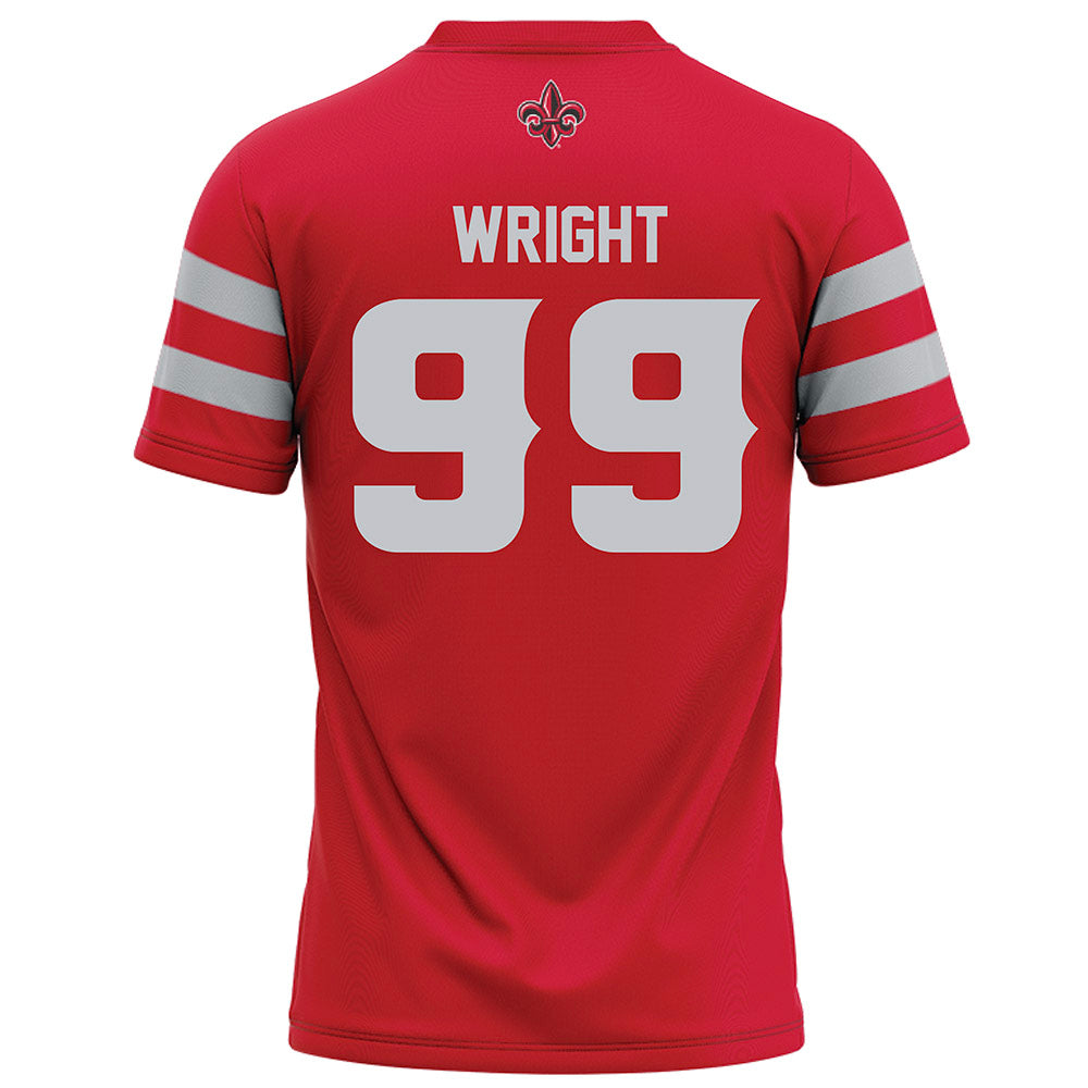 Louisiana - NCAA Football : Ashton Wright - Red Football Jersey-1