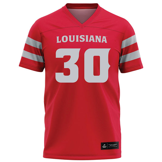 Louisiana - NCAA Football : Ethan Veal - Red Football Jersey-0