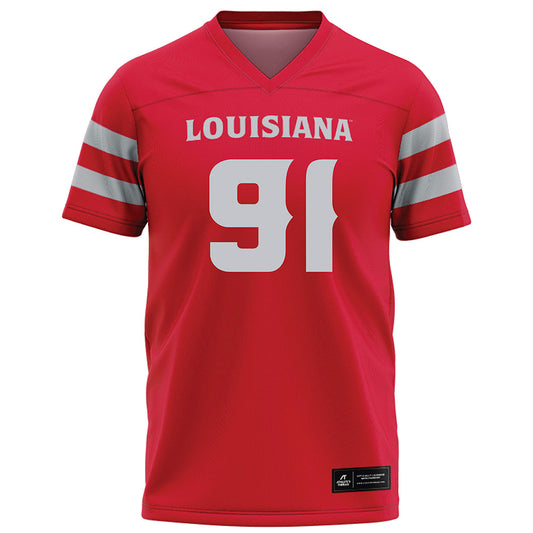 Louisiana - NCAA Football : Priest Ashe - Red Football Jersey-0