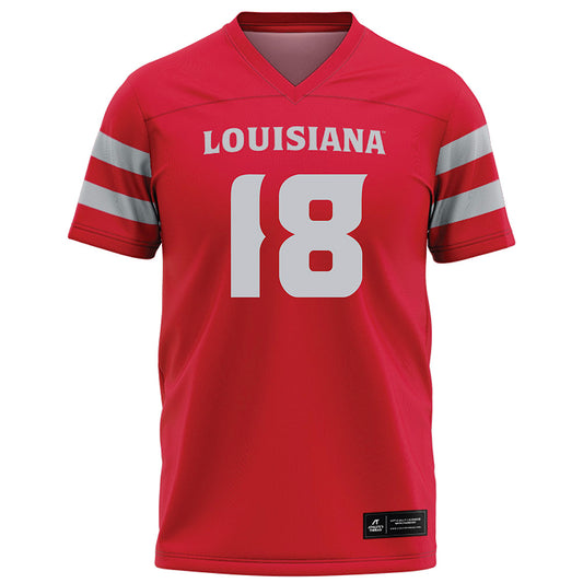 Louisiana - NCAA Football : Cameron Riley - Red Football Jersey-0