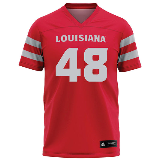 Louisiana - NCAA Football : Jackson Villaume - Red Football Jersey-0