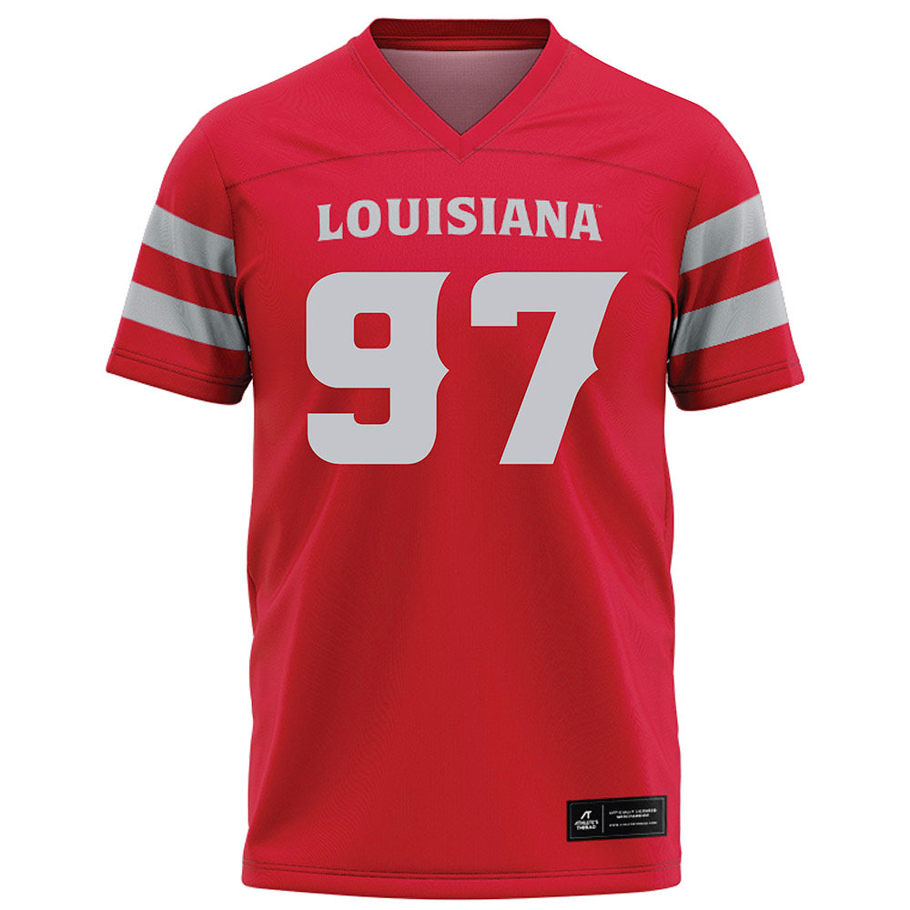 Louisiana - NCAA Football : Xavier Waters - Red Football Jersey-0