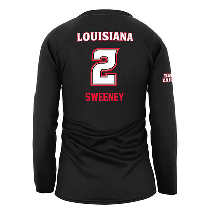 Louisiana - NCAA Women's Volleyball : Grace Sweeney - Black Volleyball Jersey-1