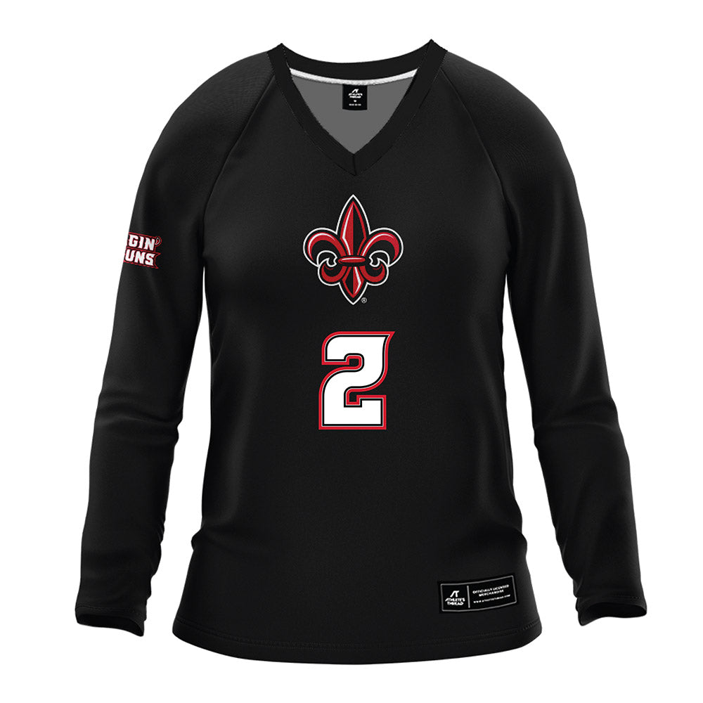 Louisiana - NCAA Women's Volleyball : Grace Sweeney - Black Volleyball Jersey-0