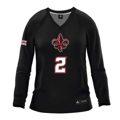 Louisiana - NCAA Women's Volleyball : Grace Sweeney - Black Volleyball Jersey-0