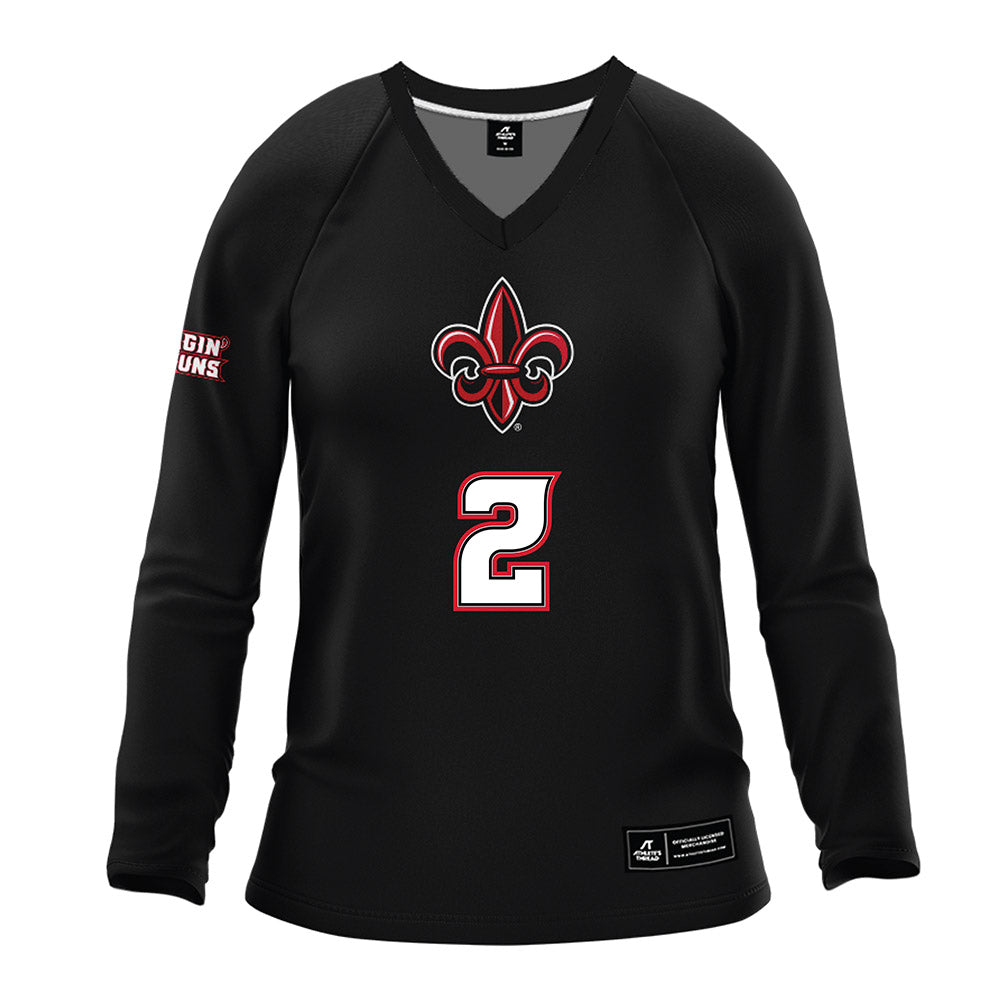 Louisiana - NCAA Women's Volleyball : Lauryn Lambert - Black Volleyball Jersey-0