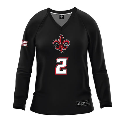 Louisiana - NCAA Women's Volleyball : Lauryn Lambert - Black Volleyball Jersey-0