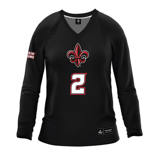 Louisiana - NCAA Women's Volleyball : Lolo Lambert - Black Volleyball Jersey-0