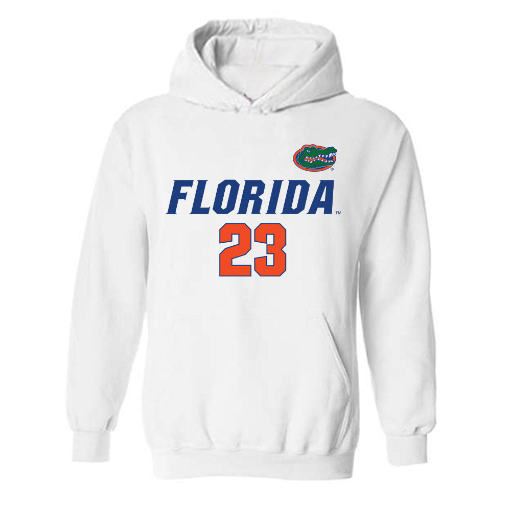Florida - NCAA Women's Volleyball : Bri Denney - Replica Shersey Hooded Sweatshirt-0