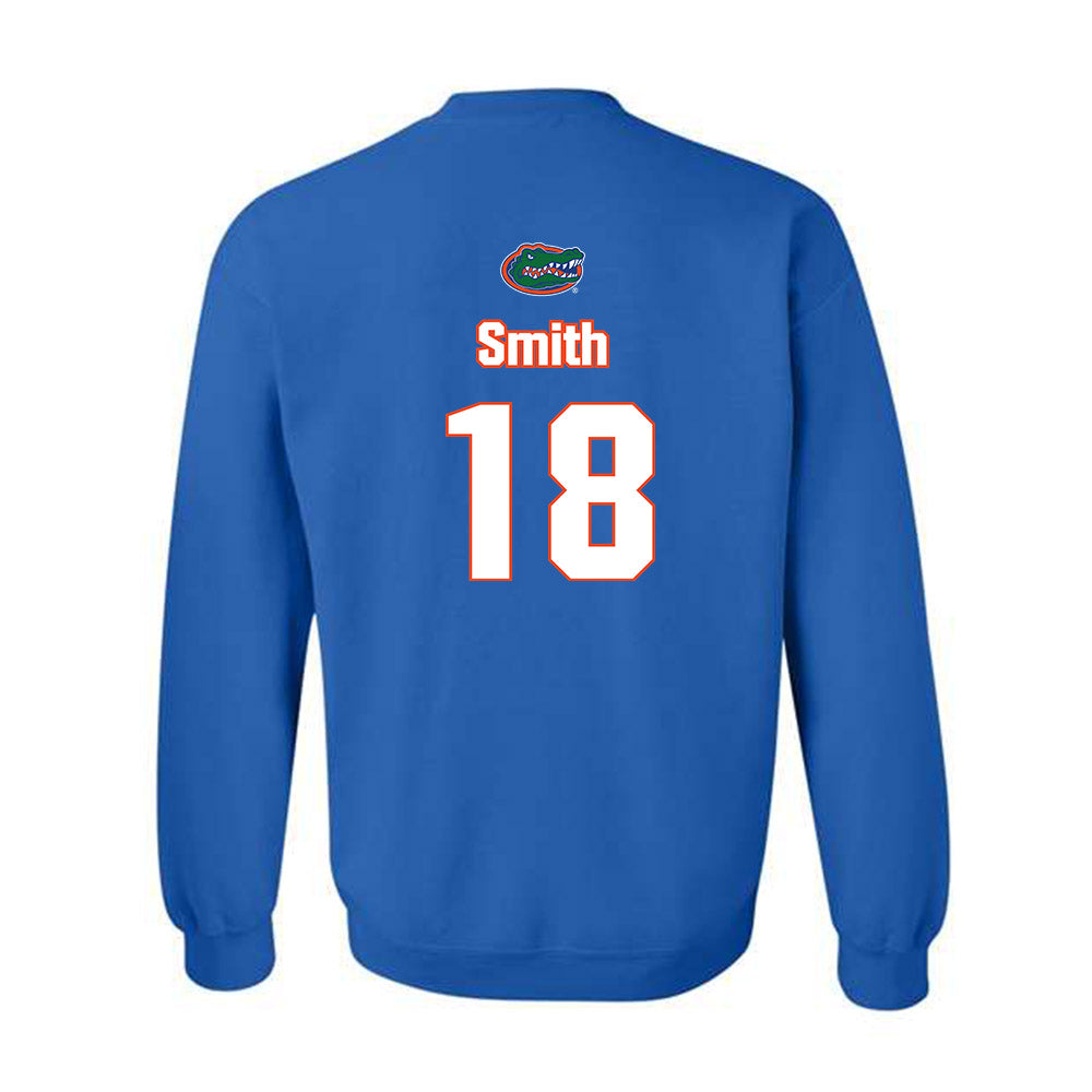 Florida - NCAA Women's Soccer : Kelsey Smith - Replica Shersey Crewneck Sweatshirt-1