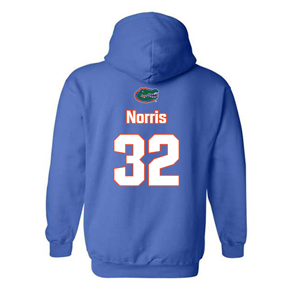 Florida - NCAA Women's Soccer : Nylah Norris - Replica Shersey Hooded Sweatshirt-1