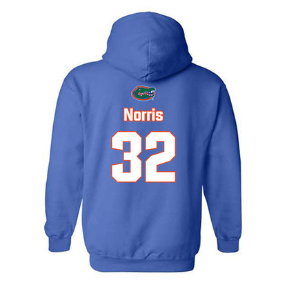 Florida - NCAA Women's Soccer : Nylah Norris - Replica Shersey Hooded Sweatshirt-1