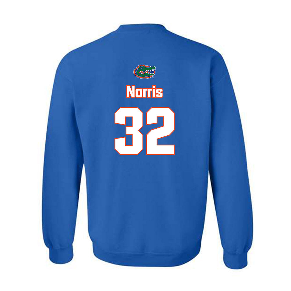 Florida - NCAA Women's Soccer : Nylah Norris - Replica Shersey Crewneck Sweatshirt-1