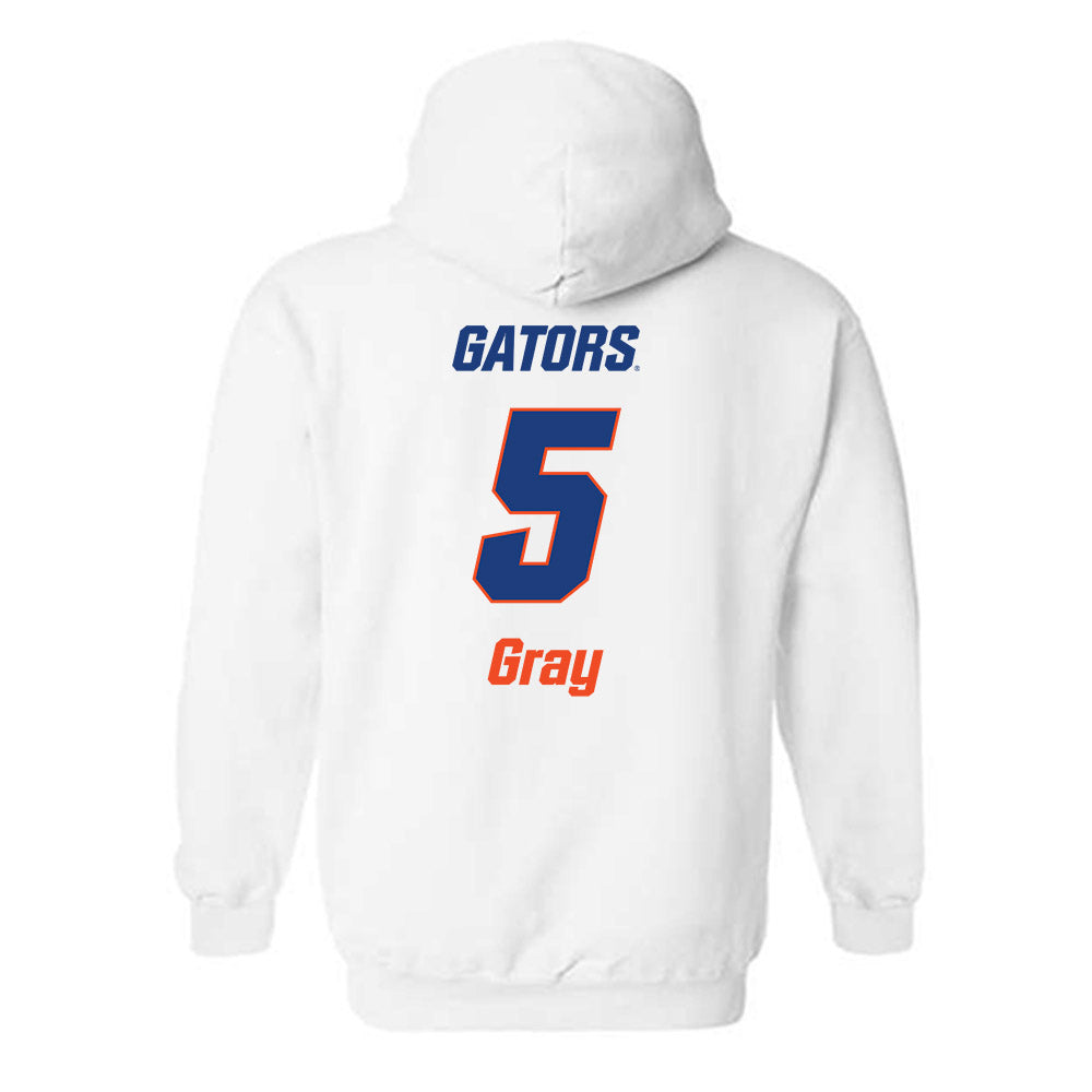 Florida - NCAA Women's Soccer : Mia Gray - Replica Shersey Hooded Sweatshirt-1