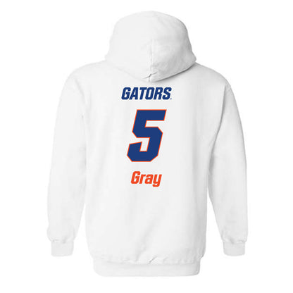 Florida - NCAA Women's Soccer : Mia Gray - Replica Shersey Hooded Sweatshirt-1