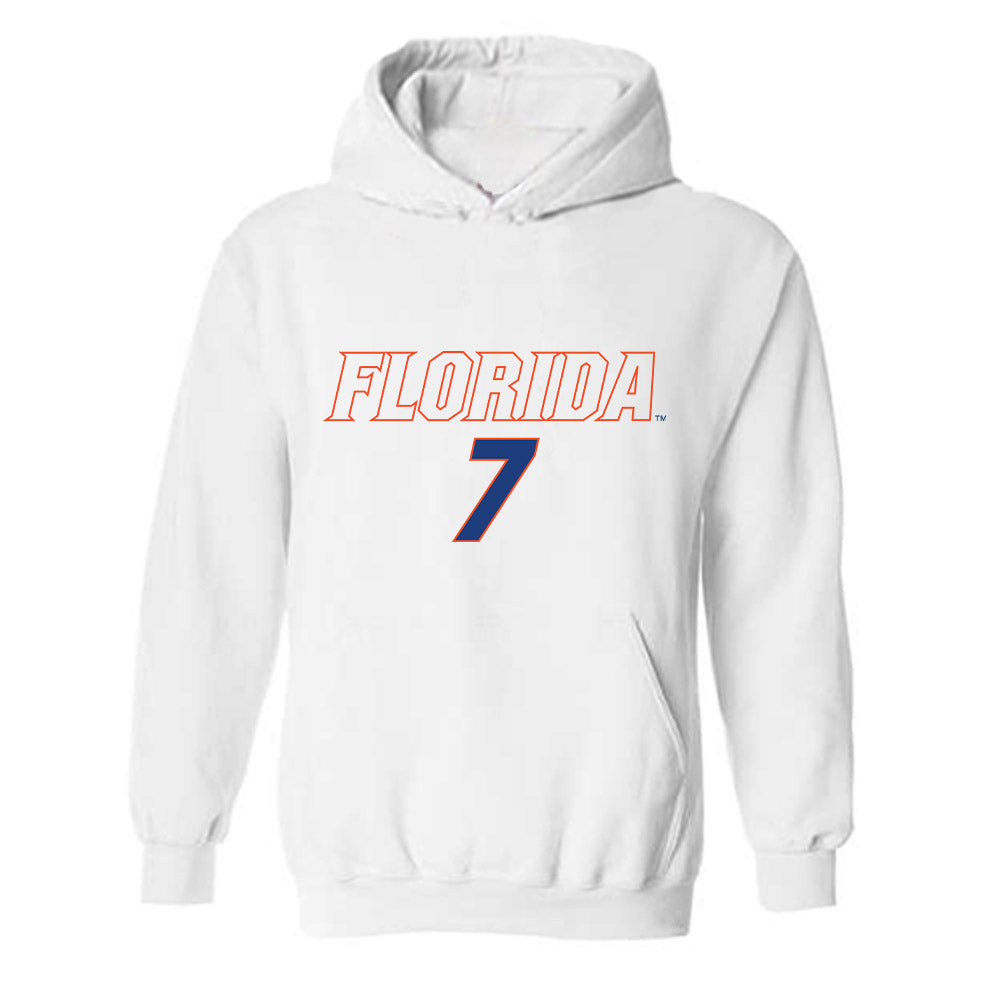Florida - NCAA Women's Soccer : Zoe Main - Replica Shersey Hooded Sweatshirt-0