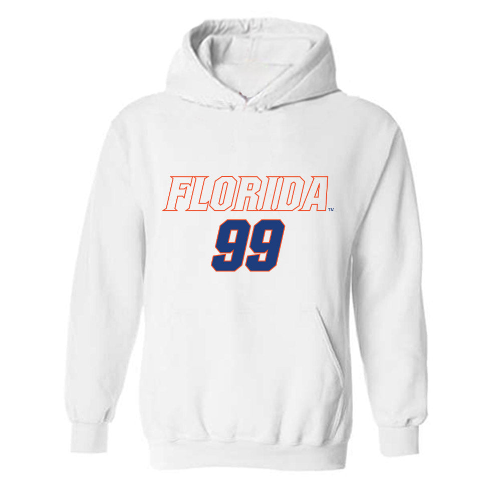 Florida - NCAA Women's Soccer : Katie Johnston - Replica Shersey Hooded Sweatshirt-0