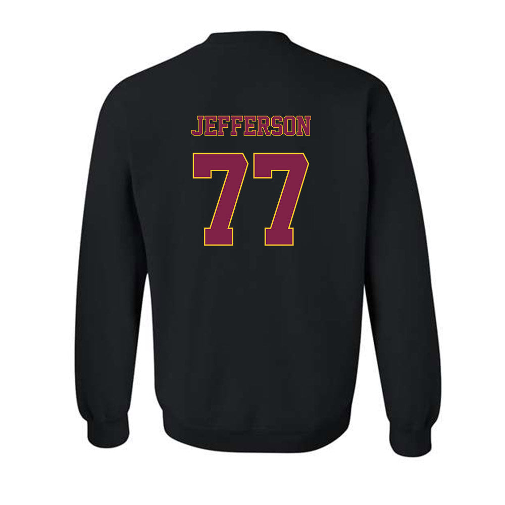 Arizona State - NCAA Football : Matai Jefferson - Classic Fashion Shersey Crewneck Sweatshirt-1