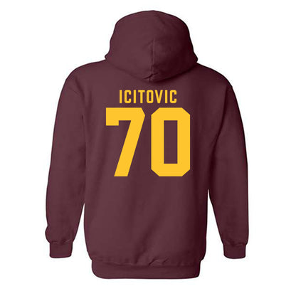 Arizona State - NCAA Men's Basketball : Jovan Icitovic - Classic Shersey Hooded Sweatshirt-1