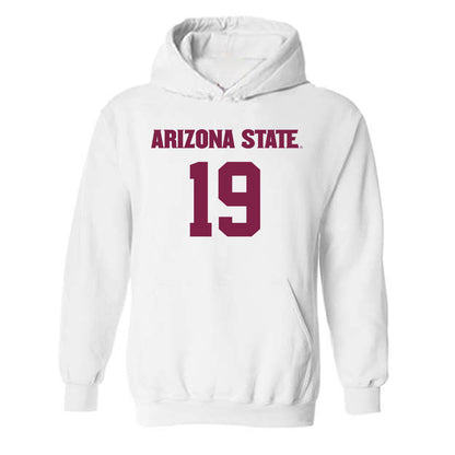 Arizona State - NCAA Women's Soccer : Sierra Bergen - Replica Shersey Hooded Sweatshirt-0