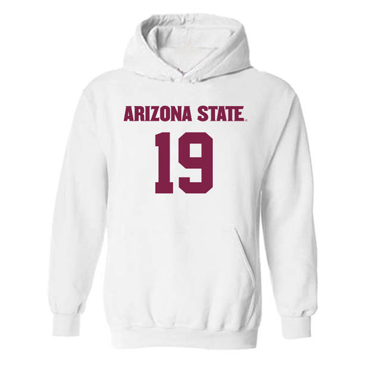 Arizona State - NCAA Women's Soccer : Sierra Bergen - Replica Shersey Hooded Sweatshirt-0