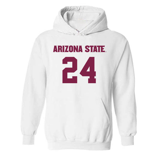 Arizona State - NCAA Women's Soccer : Katherine Ozard - Replica Shersey Hooded Sweatshirt-0