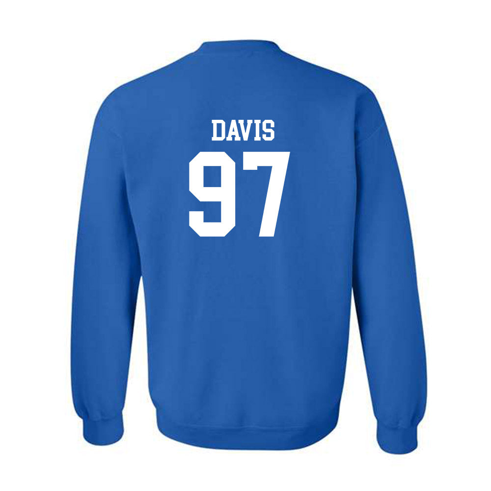 Drake - NCAA Football : Devyn Davis - Classic Shersey Crewneck Sweatshirt-1