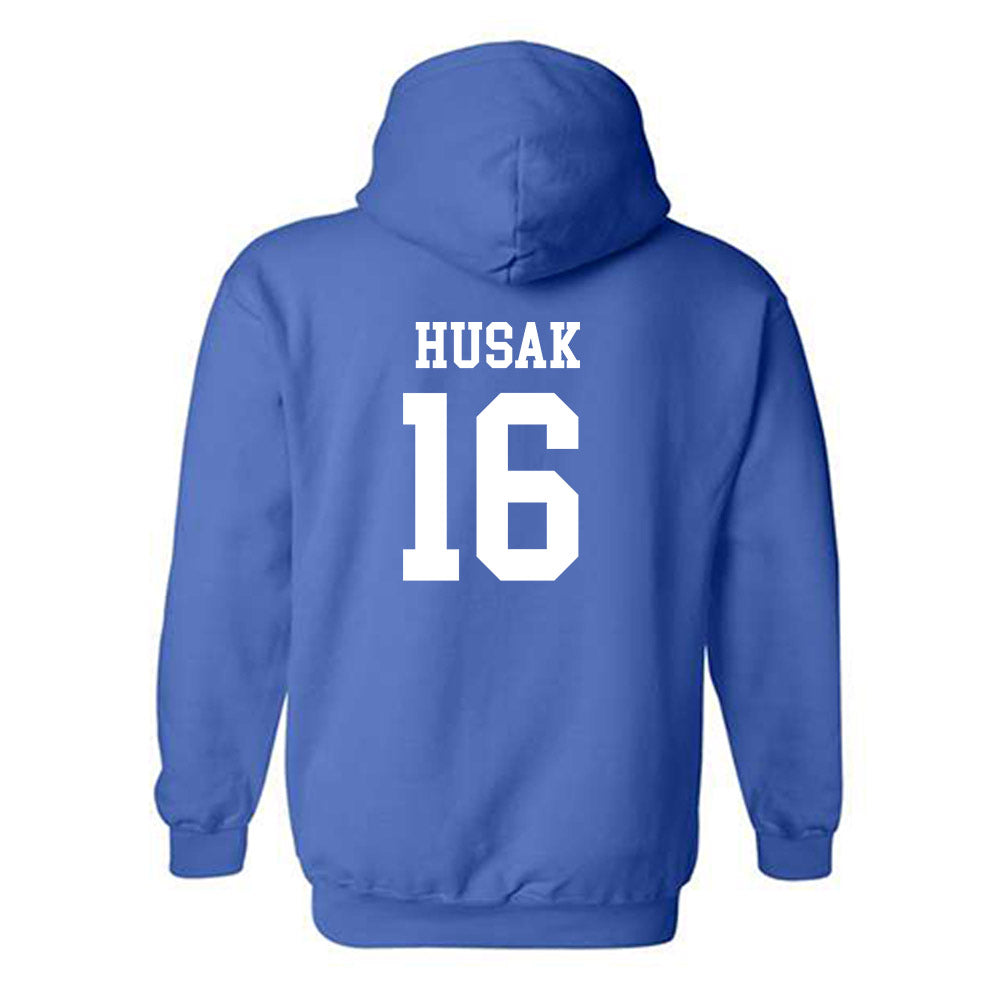 Drake - NCAA Softball : Ava Husak - Classic Shersey Hooded Sweatshirt-1