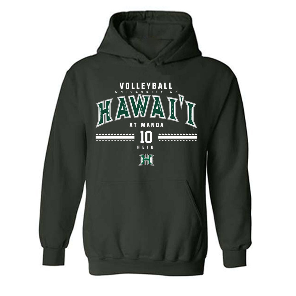 Hawaii - NCAA Women's Volleyball : Cha'lei Reid - Classic Fashion Shersey Hooded Sweatshirt-0
