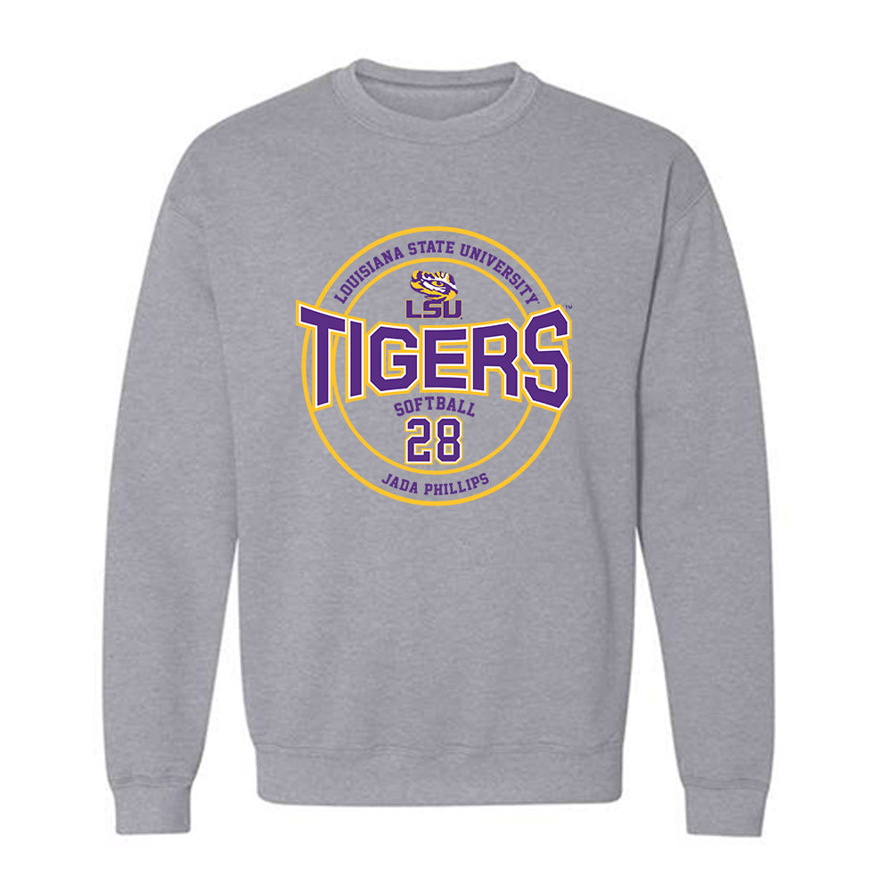 LSU - NCAA Softball : Jada Phillips - Classic Fashion Shersey Crewneck Sweatshirt-0