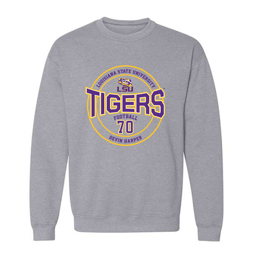 LSU - NCAA Football : Devin Harper - Classic Fashion Shersey Crewneck Sweatshirt-0