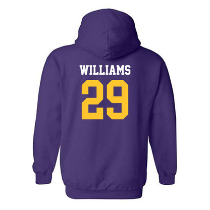 LSU - NCAA Baseball : Cooper Williams - Classic Shersey Hooded Sweatshirt-1