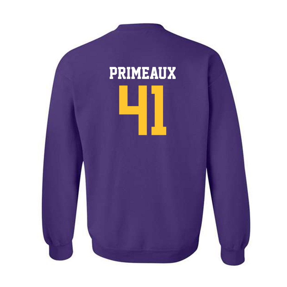LSU - NCAA Baseball : DJ Primeaux - Classic Shersey Crewneck Sweatshirt-1