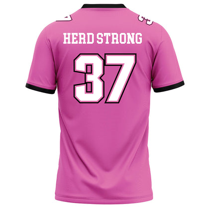 Marshall - NCAA Football : atley cowan - Pink Football Jersey-1