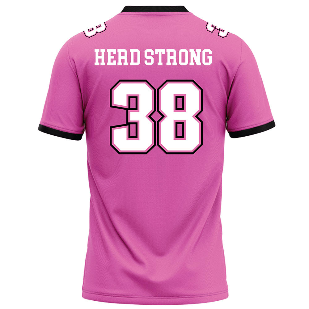 Marshall - NCAA Football : chase massey - Pink Football Jersey-1