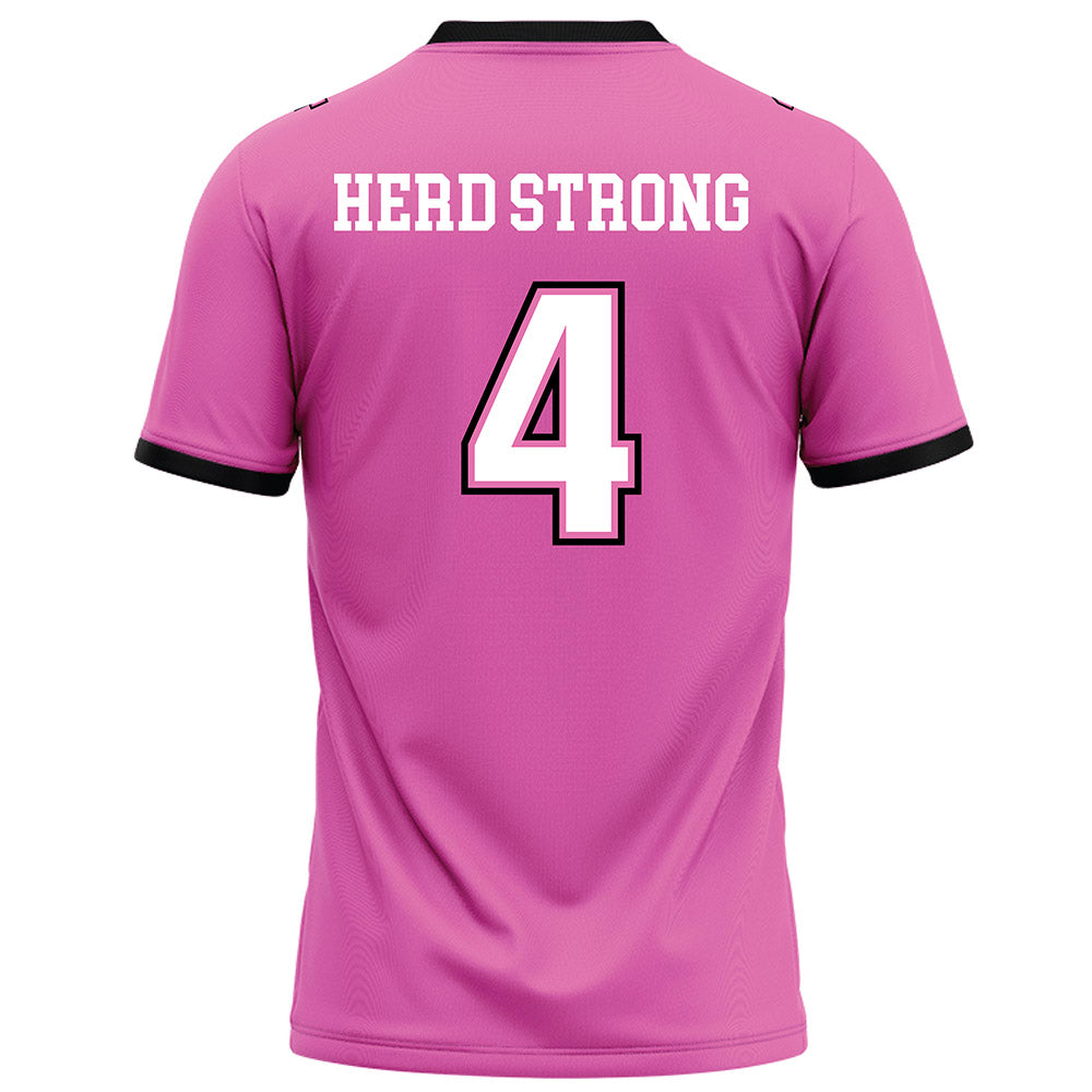 Marshall - NCAA Football : Philipp Davis - Pink Football Jersey-1