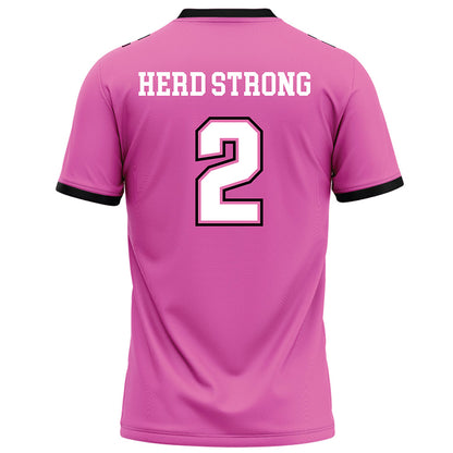 Marshall - NCAA Football : Daytione Smith - Pink Football Jersey-1