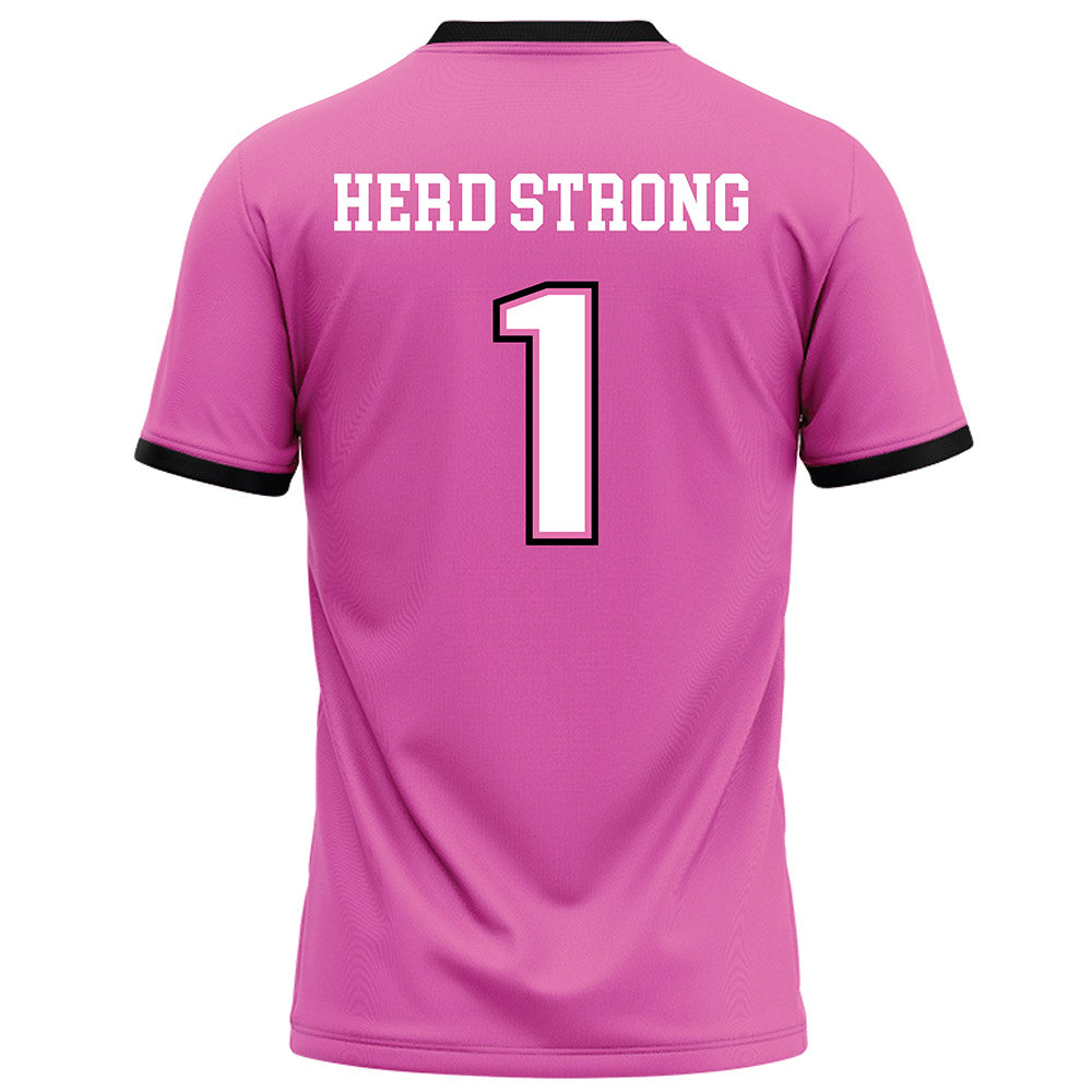 Marshall - NCAA Football : Kelvon McBride - Pink Football Jersey-1