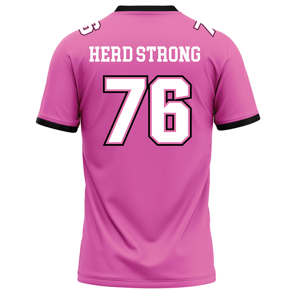 Marshall - NCAA Football : Tariq Montgomery - Pink Football Jersey-1