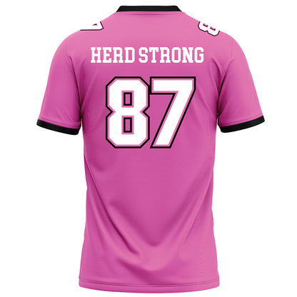 Marshall - NCAA Football : Tony Martin - Pink Football Jersey-1
