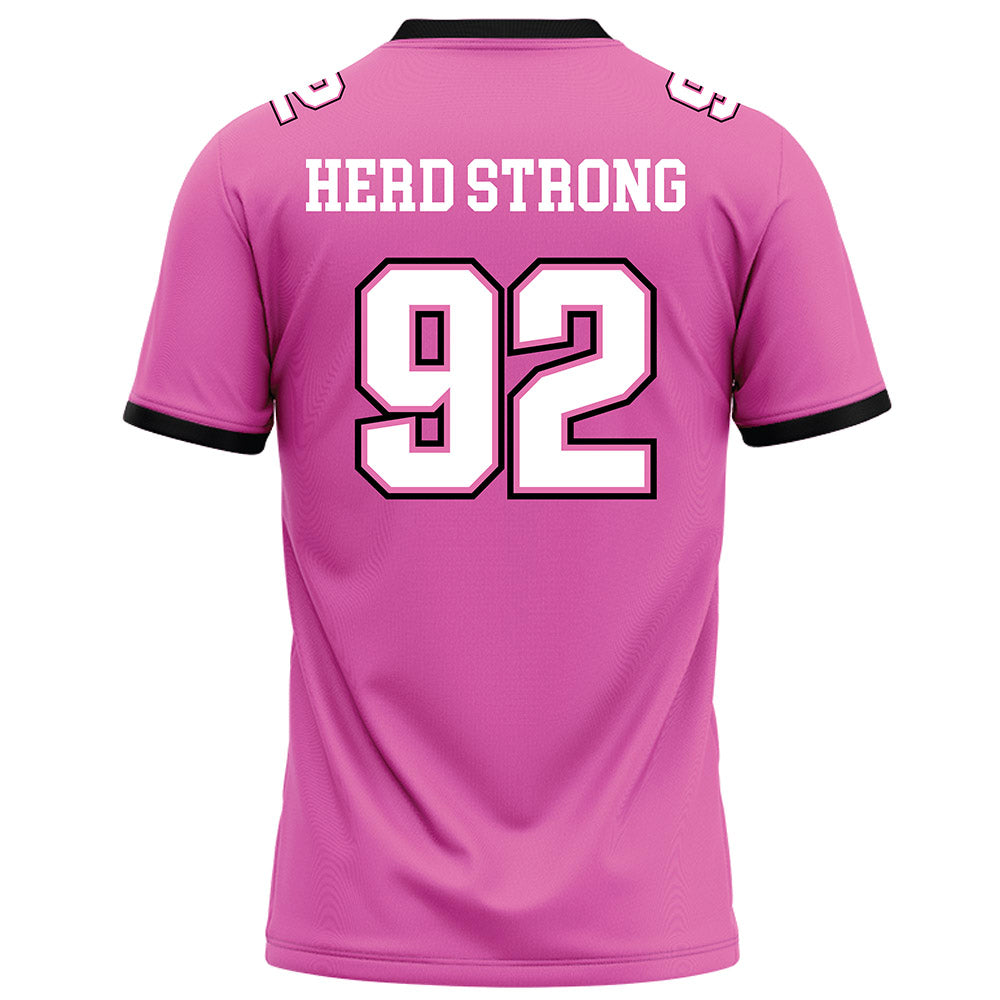 Marshall - NCAA Football : Cam Chmura - Pink Football Jersey-1