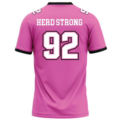 Marshall - NCAA Football : Cam Chmura - Pink Football Jersey-1