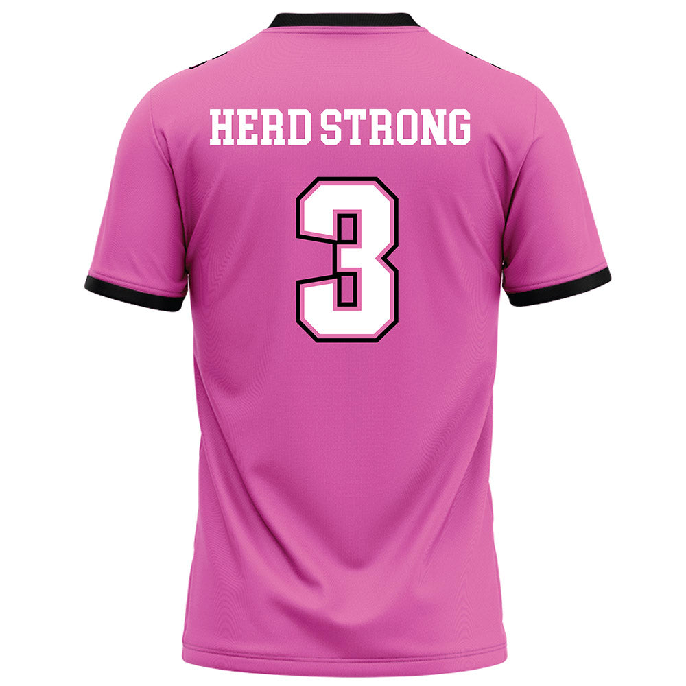 Marshall - NCAA Football : Terrente Hinton - Pink Football Jersey-1