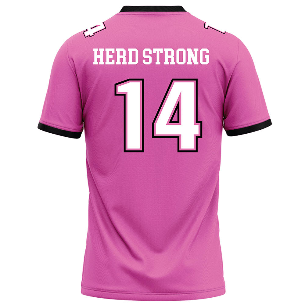 Marshall - NCAA Football : Khalil Wilkins - Pink Football Jersey-1